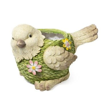 Mhome Okrasni cvetlični lonec Ptič 38x24,5xh25cm / poliresina