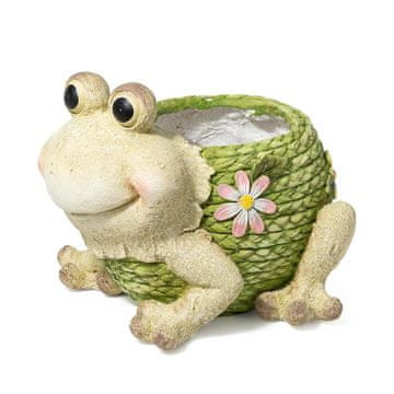 Mhome Okrasni cvetlični lonec Žaba 30,5x30h25,5cm / poliresina