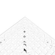 Vidaxl Komplet vrtne mize 3 pcs Bela Lit aluminij