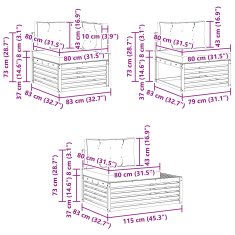 Vidaxl Zunanja garnitura za sedenje z blazino 6 Kos Naravna in bež