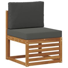 Vidaxl Zunanja garnitura za sedenje 5 Kos Naravna in antracitna