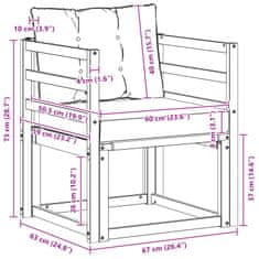 Vidaxl 2 Kos Zunanji kavč Masiven les akacije Naravna