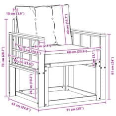 Vidaxl 2 Kos Zunanji kavč Masiven les akacije Naravna