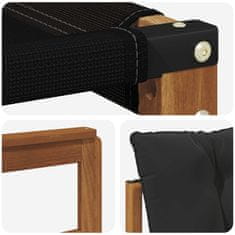 Vidaxl 2 Kos Zunanji kavč Masiven les akacije Naravna