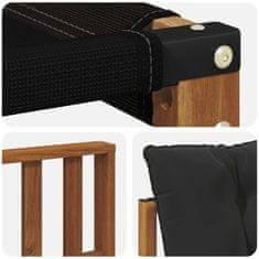 Vidaxl 2 Kos Zunanji kavč Masiven les akacije Naravna