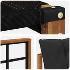 Vidaxl 2 Kos Zunanji kavč Masiven les akacije Naravna