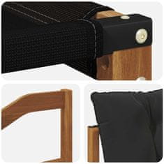 Vidaxl 2 Kos Zunanji kavč Masiven les akacije Naravna