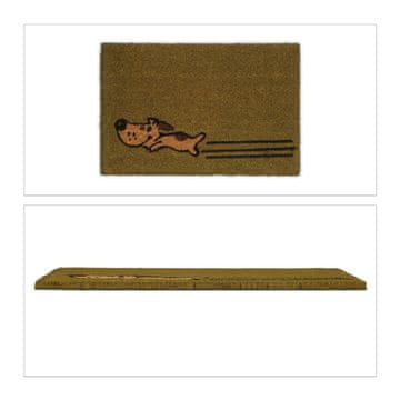 Northix Predpražnik iz kokosovih vlaken s tekačim psom 60x90 cm