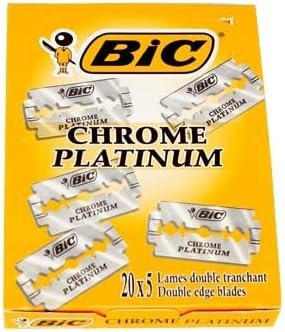 slomart BIC britvice, 100 kosov, Chrome Platinum, za vsak brivnik, britvice z dvojnim robom, nerjaveče