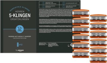 slomart Amazon moške nadomestne britvice, združljive z vsemi ročaji za britvice, 12 kosov