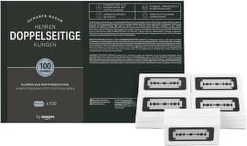 slomart Amazon moška britvica z dvojnim robom, srebrna, 100 kosov