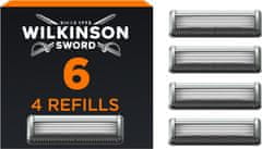 slomart Wilkinson Sword - Wilkinson 6 britvic za moške, 6 diamantno prevlečenih rezil, 4 nadomestna rezila