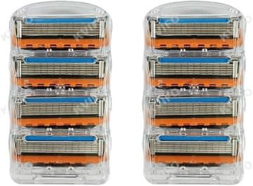 slomart 5/48-slojni moški brivnik Power Shaving Shaver Moški obraz Brada Trimer za lase 5-slojni nadomestni nastavki za rezila (8 kosov rezil)