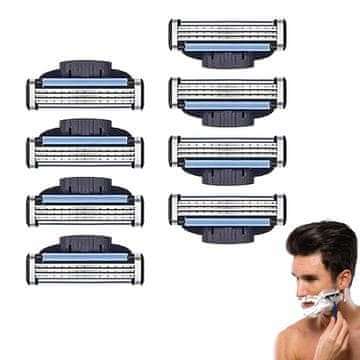 slomart 8 kosov britvic, rezila za britvice, rezila za britvice, nadomestna rezila za britvice, originalno polnilo za britvice, združljivo z britvico, primerno za mokro britje moških, čiščenje brade