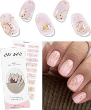 slomart JMEOWIO Folija za nohte Luna Zvezda Gel za nohte Samolepilne nalepke za nohte Uv utrjevanje Dekoracija Dodatki za oblikovanje nohtov