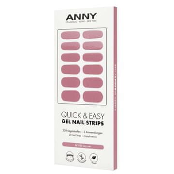 slomart ANNY Gel Nail Strips - UV folije za nohte za lepljenje z UV lučko, obstojne & odporne proti krušenju, enostavna uporaba, barva: say yes - dimljena roza - št. 35