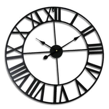 Northix Stenska ura z rimskimi številkami, premer 60 cm, minimalističen dizajn