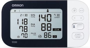 slomart OMRON - Merilnik krvnega tlaka na nadlakti, M7 Intelli IT HEM-7361T-EBK, manšeta IntelliWrap 22-42 cm, tehnologija Intellisense, klinično validiran, AFib, krvni tlak in pulz, baterije in torbica
