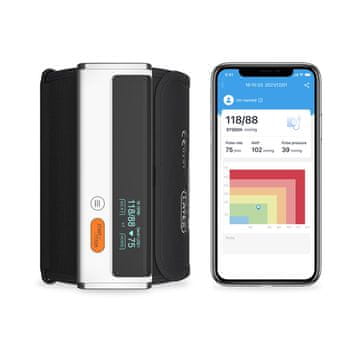slomart ViATOM Armfit Plus merilnik krvnega tlaka na nadlakti z EKG, brezžični monitor zdravja srca, merjenje krvnega tlaka in EKG, neomejen prostor za shranjevanje, brezplačna aplikacija za iOS in Android