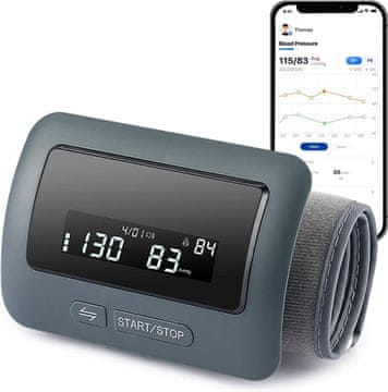 slomart Digitalni merilnik krvnega tlaka na nadlakti, velikost manšete 22-32 cm, HD osvetlitev ozadja, dvojni uporabnik, 2 x 99 spominskih mest, 4-barvni zaslon, avtomatski krvni tlak z zaznavanjem aritmije