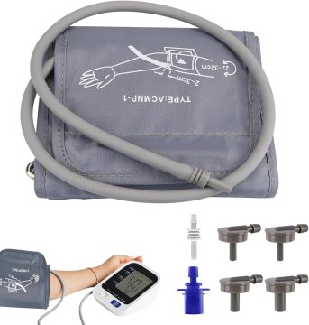 slomart Manšeta za merjenje krvnega tlaka nadlaket 22-32 cm, manšeta za merjenje krvnega tlaka, manšeta za nadlaket, univerzalna prenosna za moške in ženske s 6 priključki, 6 velikosti