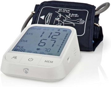 slomart SmartLife merilnik krvnega tlaka - roka - Bluetooth - LCD zaslon - 22-42 cm - prikaz mirovanja/zaznavanje nošenja manšete/zaznavanje nepravilnega srčnega utripa - bel