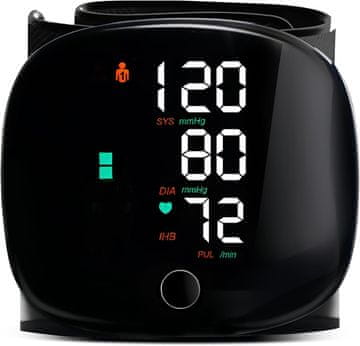 slomart RoserRose Merilnik krvnega tlaka za zapestje Digitalni z LCD zaslonom, merilnik krvnega tlaka za zapestje z natančnim merjenjem, angleško glasovno sporočilo, baterija za ponovno polnjenje