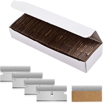 slomart 100 kosov rezil za strgalo za steklokeramično ploščo, rezila za strganje, odstranjevanje prask na steklokeramični plošči, nadomestna rezila za strgalo za steklokeramično ploščo