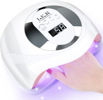 slomart L.K.E 180 W UV lučka za gel nohte, UV lučka za nohte s 4 časovniki, LCD zaslon, pametni senzor, vrhunske UV lučke za vse UV gel lakov, idealna za začetnike in profesionalce, popolno darilo