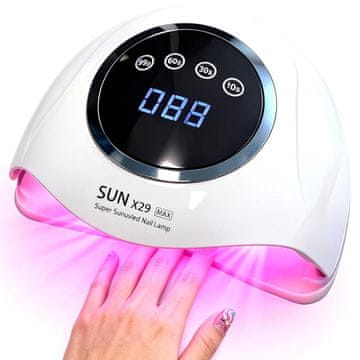 slomart 500W-UV-LED-svetilka za nohte, sušilnik za nohte za gel lak z 90 kroglicami za luči, zaslon na dotik, 4-stopenjski časovnik in samodejni senzor, idealen za domačo uporabo, sušilnik za nohte za salon