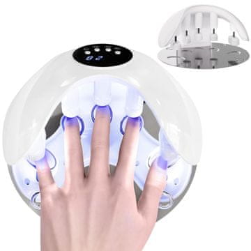 slomart UV LED lučka za gel nohte, sušilnik za nohte s svetlobo za utrjevanje vseh lakov za nohte, lahko nastavi kot svetlobe, lučka za nohte s 4 časovniki/LCD zaslonom/pametnim senzorjem, za domači salon