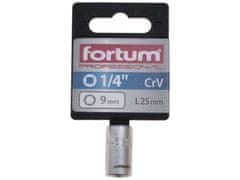 Fortum Nasadni ključ, 1/4', 9,0 mm, D 25 mm, 61CrV5, 4701409