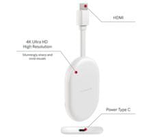 Thomson 152 Go Cast multimedijski predvajalnik, 4K UHD, Google TV, 2GB + 32GB, WiFi, bel