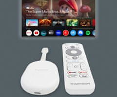 Thomson 152 Go Cast multimedijski predvajalnik, 4K UHD, Google TV, 2GB + 32GB, WiFi, bel