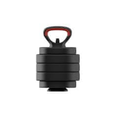 Ksix komplet uteži 10 kg, ročke, plošče z utežmi, palica, kettlebell, črna.