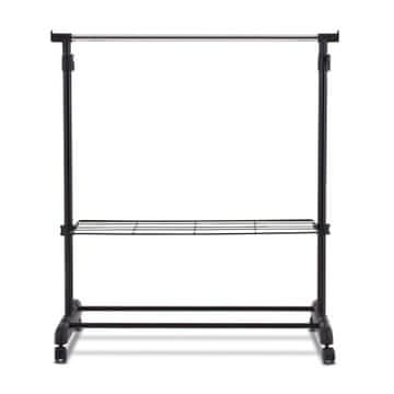 Northix Nastavljivo stojalo za oblačila s koleščki 120x45x160 cm