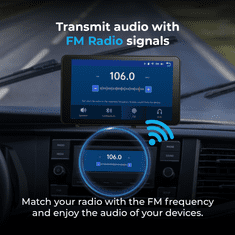 AutoSky APID-301 - brezžični Apple CarPlay in Android Auto, 7" zaslon na dotik + vzvratna kamera, plug & play za vse avtomobile