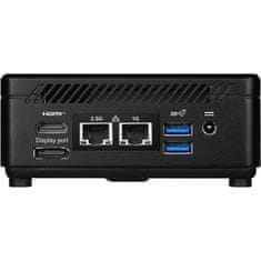 MSI Mini namizni računalnik Cubi 5 1M-440BEU / Core 3 / 8GB DDR5 / 512GB SSD / WiFi 6E + BT 5.3 / 1x2.5Gbps + 1x1Gbps / Windows 11 Pro ( črn )