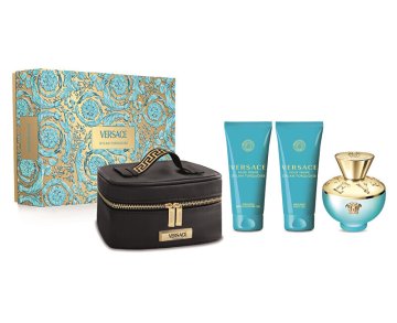 Versace Dylan Turquoise - EDT 100 ml + parfumiran gel za telo 100 ml + gel za prhanje 100 ml + kozmetična torbica