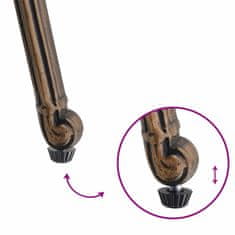 Vidaxl Komplet vrtne mize 5 pcs Bronasta Lit aluminij