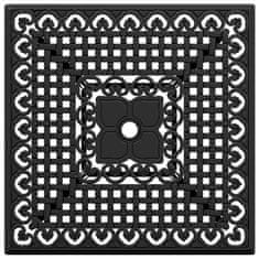 Vidaxl Komplet vrtne mize 3 pcs Črna Lit aluminij