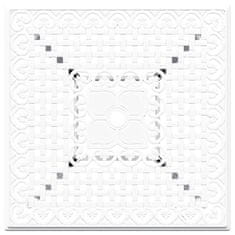 Vidaxl Komplet vrtne mize 3 pcs Bela Lit aluminij