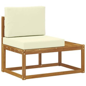 Vidaxl Zunanji končni kavč Naravna 91 x 63 x 73 cm Masiven les akacije