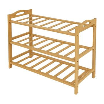 Northix Bambusovo stojalo za čevlje 3-nadstropno za 9 parov