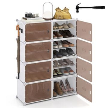Northix 8-nadstropno stojalo za čevlje z nastavljivimi policami 32 parov
