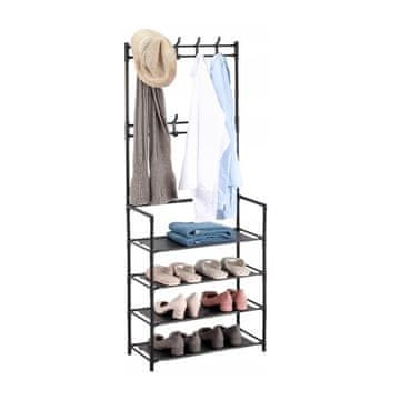 Northix Stojalo za plašče in čevlje 4-nadstropno s 8 kavlji