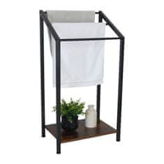 Northix Stojalo za brisače s polico - 3 prečke, prostostoječe