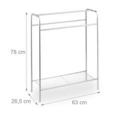 Northix Stojalo za brisače s polico in trdnim jeklenim okvirjem