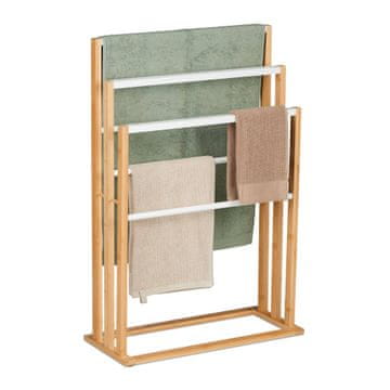 Northix Stojalo za brisače iz bambusa s 6 prečkami za hitro sušenje