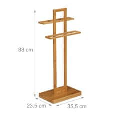 Northix Stoječe stojalo za brisače iz bambusa z vodoodporno konstrukcijo